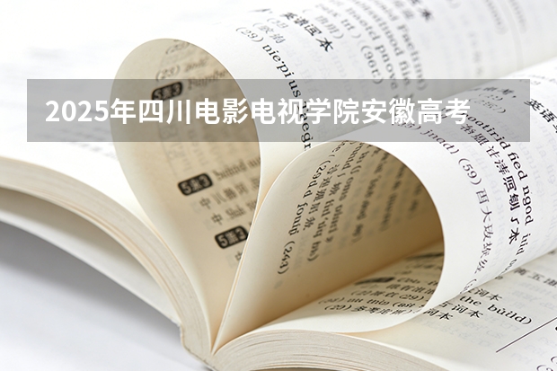 2025年四川电影电视学院安徽高考招生计划（2026参考）