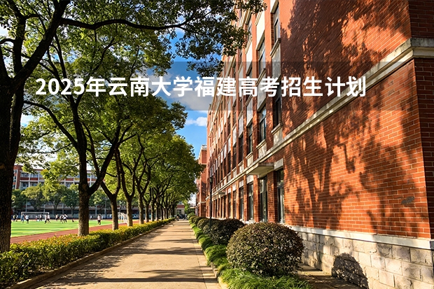 2025年云南大学福建高考招生计划人数汇总（2026参考）