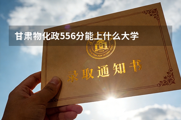 甘肃物化政556分能上什么大学