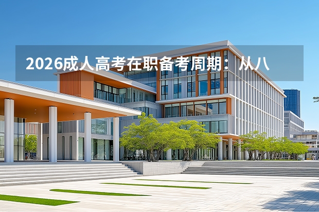 2026成人高考在职备考周期：从八月报名到十月考试的科目分配与时间线